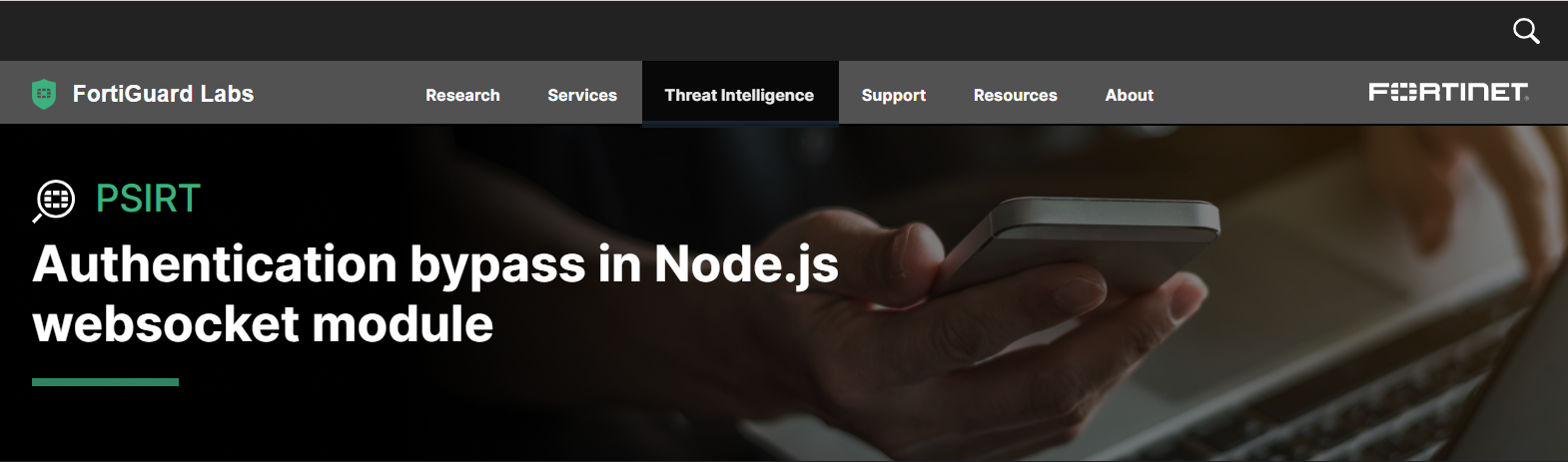 FortiGuard Labs: Authentication bypass in Node.js websocket module