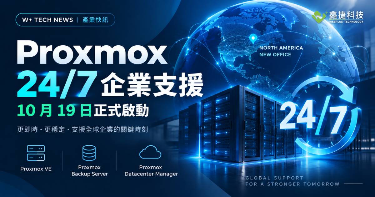 Proxmox 24/7 企業支援與全球企業技術支援